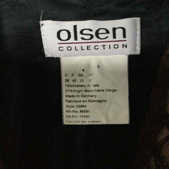 Olsen Collection,Gold silk Fabric Material,Size M - Picture 5 of 11